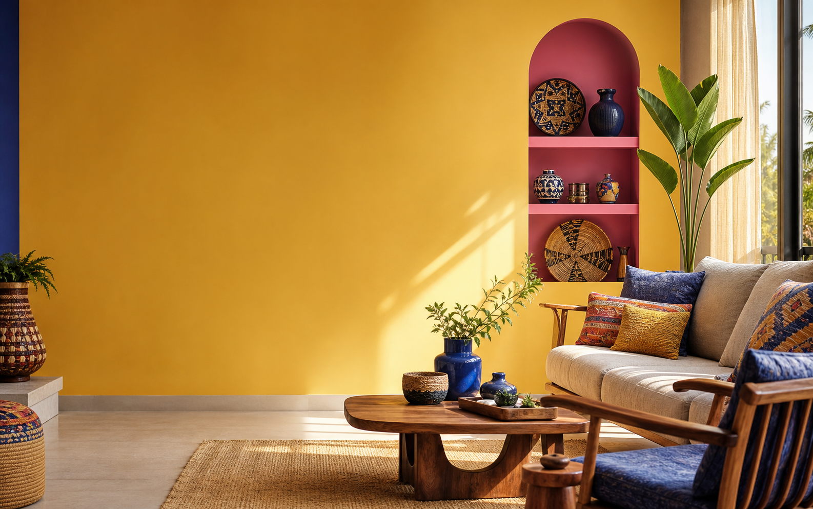 Colorful Mara living room interior